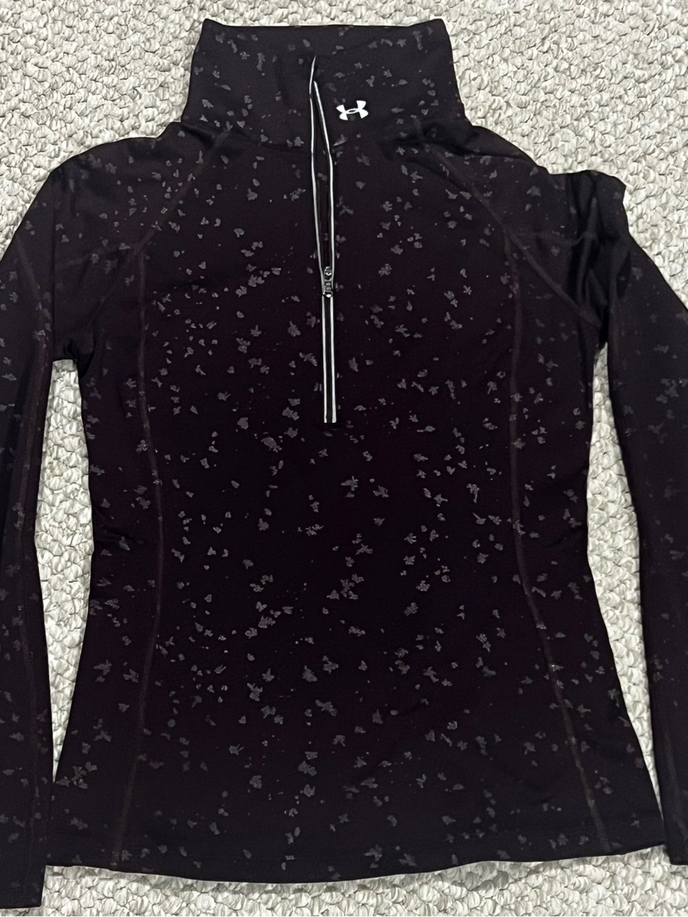 Under Armour Shirt Womens Sz Small Purple Pullover Quarter Zip Workout Athletic